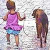 Barn och hund